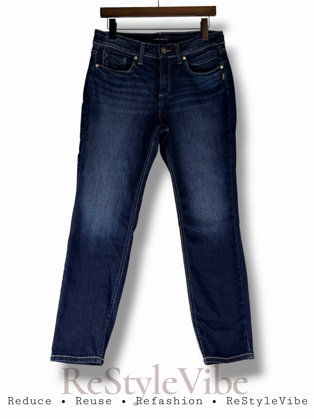 SILVER JEANS Women’s Size 31/L27 Denim Jeans Suki Ankle Skinny Style Fit Stretch